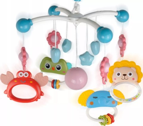 Karuzelka do łóżeczka z pozytywką projektorem pilot timer 360° obrotowa