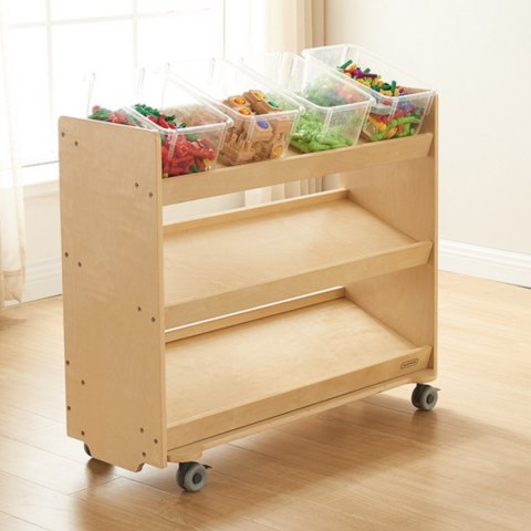 MASTERKIDZ Regał na Kółka - 3 Półki Na Akcesoria Do Tablicy STEM 800H x 800L