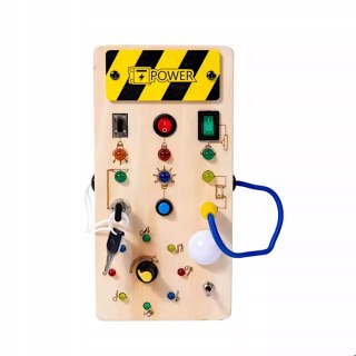 Tablica manipulacyjna drewniana montessori przełączniki światła SY-100111