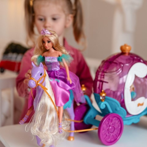 WOOPIE ROYAL Lalka Księżniczka Lily i Magiczny Duży Powóz Karoca Akcesoria