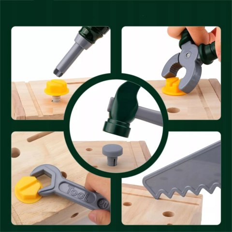 Zestaw narzędzi dla dzieci z kamizelką dla małego majsterkowicza budowlańca