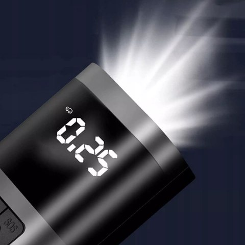 Akumulatorowa pompka elektryczna mini kompresor samochodowy flashlight SOS