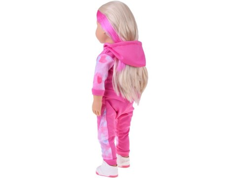 Lalka w dresie 48 cm z długimi blond włosami - sportowa stylizacja ZA5844