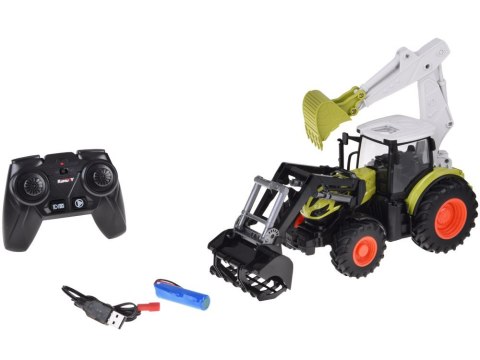 Zdalnie sterowany traktor Koparko-ładowarka spychacz na pilota RC0718