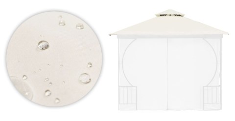 DACH DO PAWILONU OGRODOWEGO 3X3 M WODOODPORNE POSZYCIE OTWÓR WENTYLACYJNY BEŻOWY MULTIGARDEN