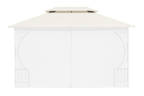 DACH DO PAWILONU OGRODOWEGO 3X4 M WODOODPORNE POSZYCIE OTWÓR WENTYLACYJNY BEŻOWY MULTIGARDEN