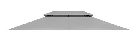 DACH DO PAWILONU OGRODOWEGO 3X4 M WODOODPORNE POSZYCIE OTWÓR WENTYLACYJNY SZARY MULTIGARDEN