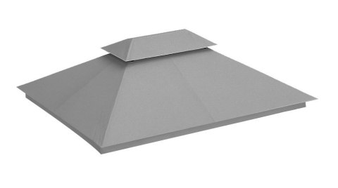 DACH DO PAWILONU OGRODOWEGO 3X4 M WODOODPORNE POSZYCIE OTWÓR WENTYLACYJNY SZARY MULTIGARDEN