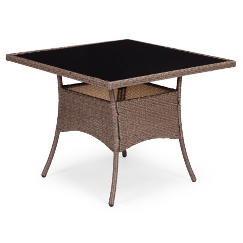 KOMPLET MEBLI OGRODOWYCH Z TECHNORATTANU 4 KRZESŁA + STÓŁ MULTIGARDEN