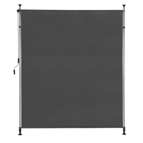 MARKIZA ZACISKOWA ROZPOROWA ROLETA ZWIJANA NA KORBKĘ REGULACJA WYSOKOŚCI ANTRACYT MULTIGARDEN