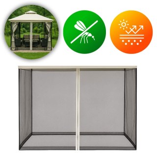MOSKITIERA DO PAWILONU OGRODOWEGO 3X3 M SIATKA Z ZAMKAMI BŁYSKAWICZNYMI MULTIGARDEN