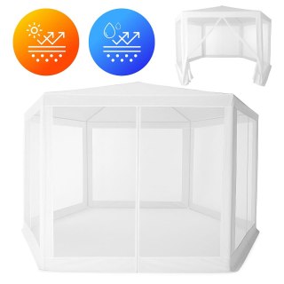 NAMIOT PAWILON OGRODOWY HANDLOWY 2X2X2 M Z MOSKITIERĄ BIAŁY MULTIGARDEN