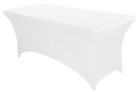 OBRUS UNIWERSALNY POKROWIEC NA STÓŁ CATERINGOWY 240 CM 8FT BIAŁY ELASTYCZNY MULTIGARDEN
