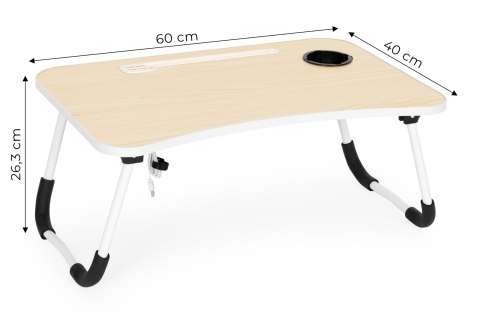 PODSTAWKA POD LAPTOPA SKŁADANA TACA 60X40 CM LAMPKA WIATRAK MODERNHOME