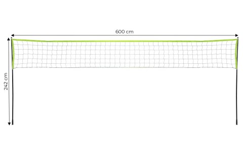 SIATKA DO SIATKÓWKI BADMINTONA 600X240 CM SKŁADANA WYTRZYMAŁA MULTIGARDEN