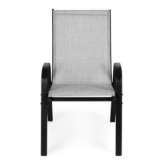 ZESTAW KOMPLET 2 KRZESEŁ OGRODOWYCH NA TARAS BALKON JASNY SZARY MULTIGARDEN