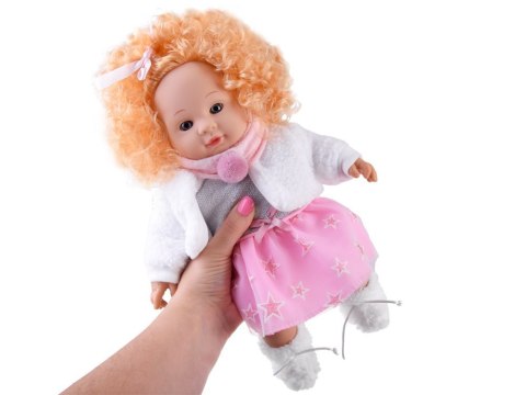 Interaktywna lalka ALICJA 32cm z burzą blond włosów - mówi i gaworzy ZA5841