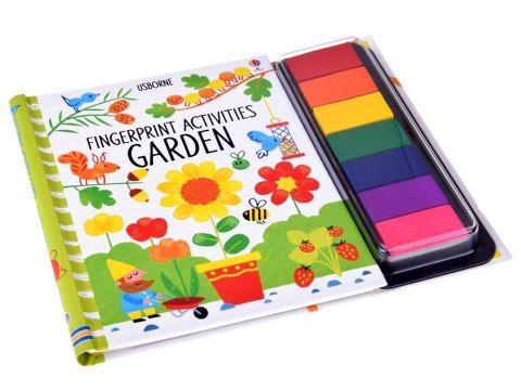 Kreatywna książeczka do malowania palcami OGRÓD 64str 7 kolorów AP0049