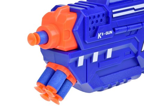 Pistolet Shotgun 2w1 + Naboje piankowe żelowe Tarcza Okulary Puszki ZA5564