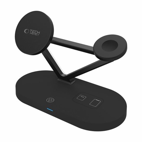 Ładowarka bezprzewodowa 3w1 ze stojakiem do urządzeń Apple - czarna