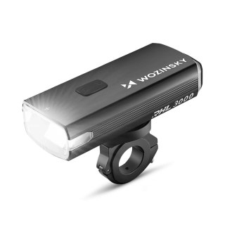 Lampka rowerowa przednia z kablem USB-C 3000 lm - czarna
