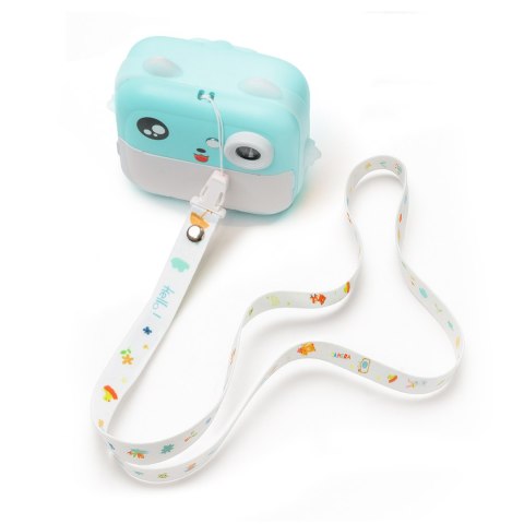 Mini drukarka termiczna WDT-02 z aparatem kamerą dla dzieci - niebieska