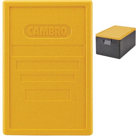 Pokrywa do pojemników Cam GoBox ładowanych od góry 600x400 mm - żółta