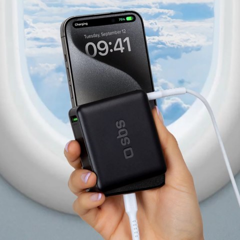 Powerbank 20000mAh do laptopa tabletu smartfona PD AFC USB-C USB-A 65W - czarny