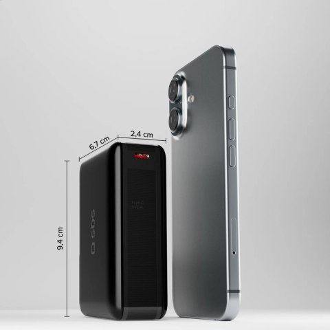 Powerbank 20000mAh do laptopa tabletu smartfona PD AFC USB-C USB-A 65W - czarny