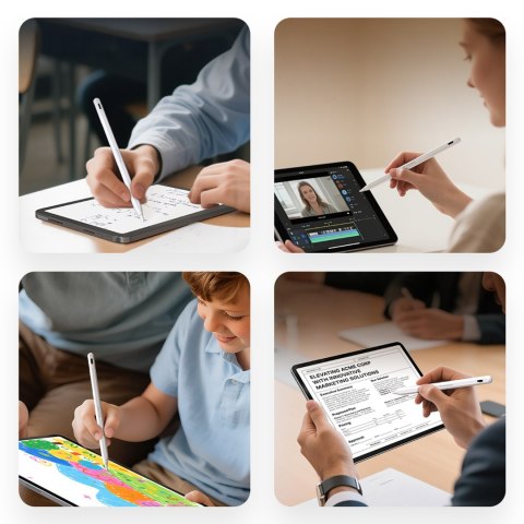 Rysik stylus WRA-08 do Apple iPad 2018-2025 USB-C- biały
