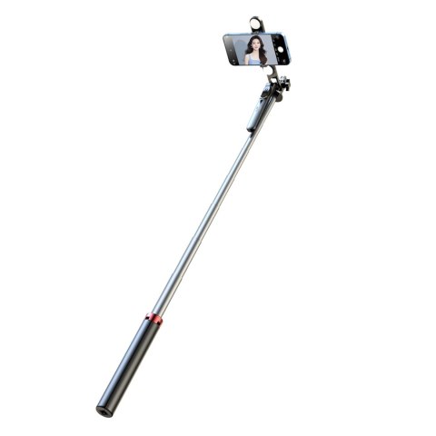Selfie stick teleskopowy statyw do zdjęć z podwójną lampą i uchwytem na telefon 1.75m
