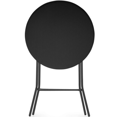 Stolik koktajlowy barowy cateringowy składany śr. 80x110 cm - czarny