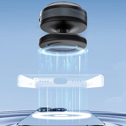 Uchwyt samochodowy z ładowarką Qi kompatybilny z MagSafe 15W - czarny