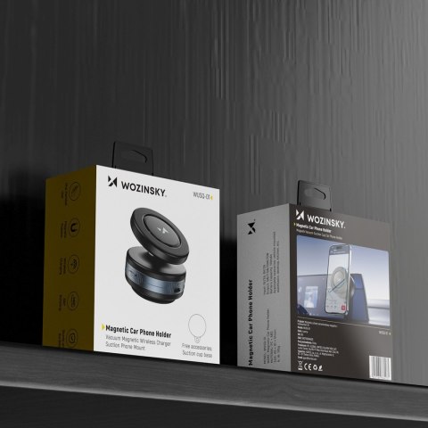 Uchwyt samochodowy z ładowarką Qi kompatybilny z MagSafe 15W - czarny