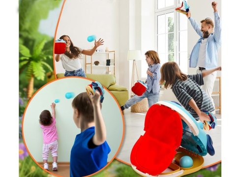 Zestaw sportowy - gra zręcznościowa Wyrzutnia PIES + 4 piłki ZA5604