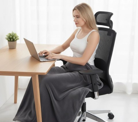 Koc elektryczny dwustronny 120x160 cm mata grzewcza regulacja temperatury pilot