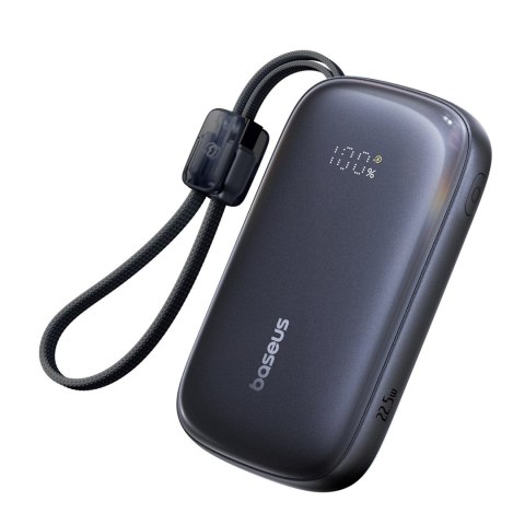 Powerbank 20000mAh 22.5W z wyświetlaczem kablem EnerFill FC21 Qpow 3 Ultra - czarny