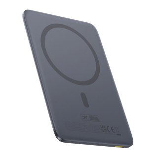Powerbank ultra cienki 5000mAh 20W MagSafe z kablem USB-C 60W 30cm - szary
