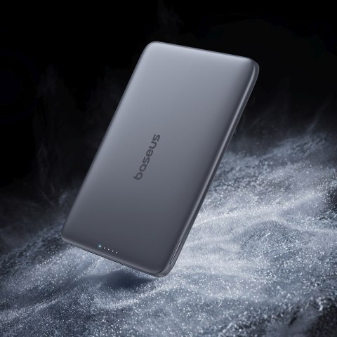 Powerbank ultra cienki 5000mAh 20W MagSafe z kablem USB-C 60W 30cm - szary