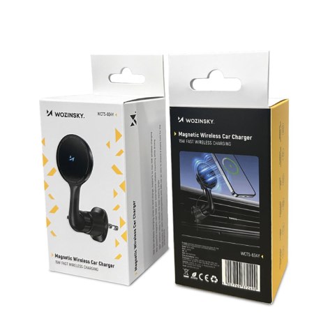 Uchwyt samochodowy z ładowarką indukcyjną do telefonu na kratkę Qi MagSafe 15W