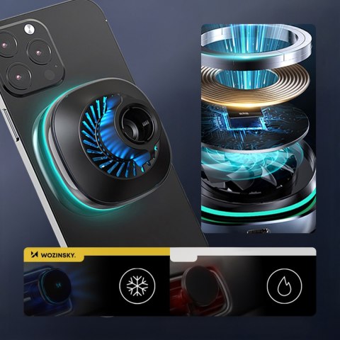 Uchwyt samochodowy z ładowarką indukcyjną wentylatorem do telefonu na kratkę nawiewu Qi MagSafe 15W