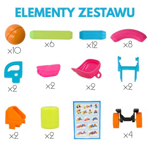 WOOPIE Magnetyczne Klocki Konstrukcyjne Pojazdy 52 el.