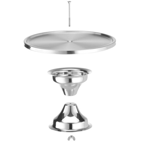 Patera do ciasta ekspozycyjna stalowa śr. 322x175 mm