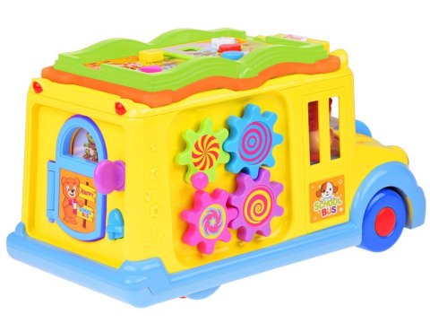 Autko Wesoły Autobus Interaktywny Kolorowy jeździ świeci gra ZA0019