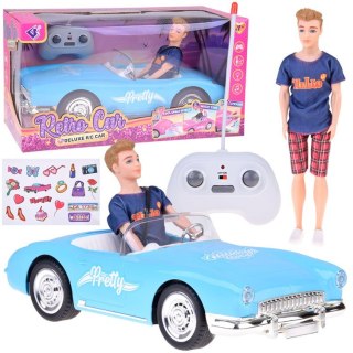 Autko na pilota Retro Cadillac Lalka Stylowy kierowca Ken RC0746