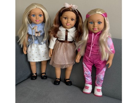 Duża sportowa lalka 48cm w dresie + wbudowana melodia i miękki tułów ZA5844