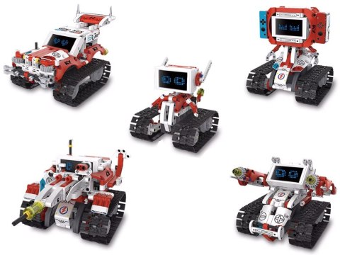 Klocki Techniczne Robots Pro 5w1 Zestaw z Pilotem i Ekranem LED RC0741