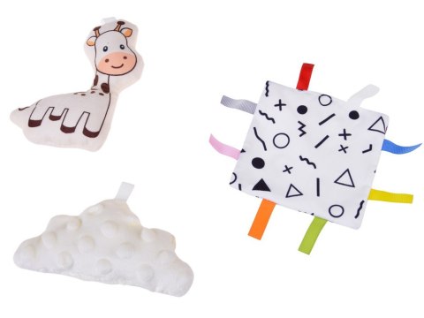 Mata Edukacyjna z Pałąkiem + Zabawki Gryzak Książeczka Kontrastowa ZA5828