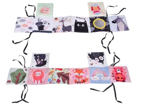 Mata Edukacyjna z Pałąkiem + Zabawki Gryzak Książeczka Kontrastowa ZA5828