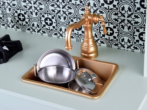 Miętowa drewniana Kuchnia dla dzieci efekty dźwiękowe świetlne ZA4128